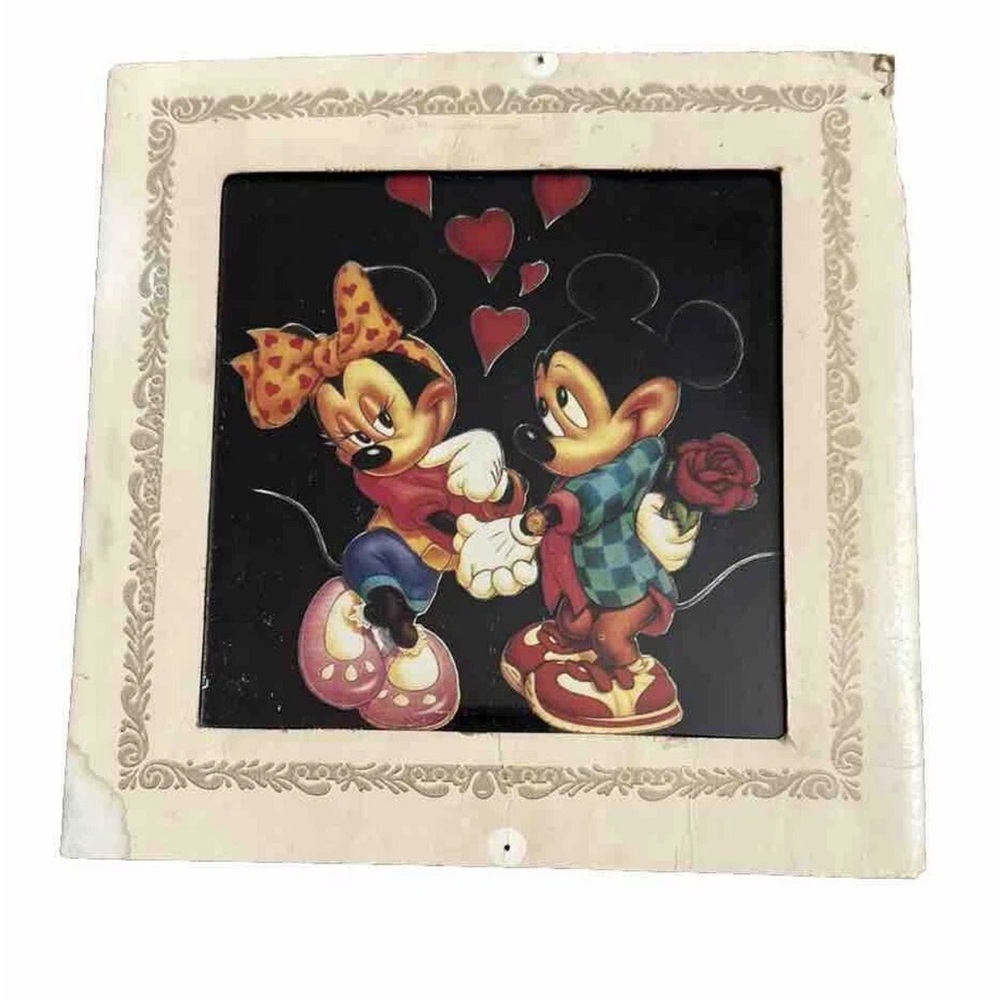 Vintage Mickey And Minnie Mouse 8x8 Carnival Photo